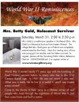 World War II: Betty Gold Holocaust Survivor